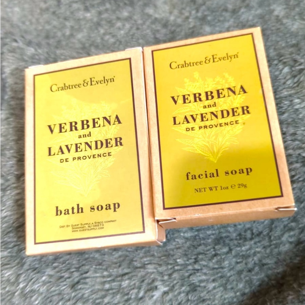 New!Crabtree & Evelyn Refreshing Verbana Facial & Bath Soap (29gms each )